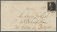 Br Großbritannien: 1840, 1d. Black, Plate 6, Fresh Colour, Close To Full Margins, On Lettersheet Oblit. By Black - Other & Unclassified