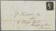 Br Großbritannien: 1841, 1d. Black, Fresh Colour, Close To Full Margins, On Lettersheet Clearly Oblit. By Black M - Autres & Non Classés
