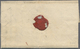 Br Großbritannien: 1851, Mail To California/USA, 1d. Red-brown On Blue, Deep Colour, Cut Into At Left And Wide Ma - Autres & Non Classés