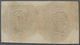 O Großbritannien: 1848, 10d. Brown, Horiz. Pair, Cut Into And Left Stamp Large Tear, Neatly Oblit. By Oval Barre - Autres & Non Classés