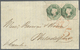 Br Großbritannien: 1847, 1s. Deep Green, Die "W.W.1", Horizontal Pair, Tied By Barred Numerals "466" Liverpool To - Autres & Non Classés