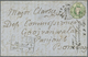 Br Großbritannien: 1853/1855: A Cover And A Letter To India Both Franked By Embossed 1847-55 1s. Green, Cut-to-sh - Autres & Non Classés