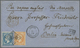 Br Ägypten: 1866, French P.O. Alexandria, 20c. Blue And 40c. Orange, 60c. Rate On Cover From Alexandria To Berlin/German - 1915-1921 British Protectorate