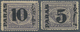 */(*) Ägypten: 1879 5pa. On 2½pa. As Well As 10pa. On 2½pa. Both With OVERPRINT INVERTED, Unused, 5pa. W/o Gum, 10pa. Mo - 1915-1921 Protectorat Britannique