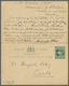 GA Britische Post In Marokko - Ganzsachen: 1900 (13.3.), Gibraltar Reply Postcard QV 5c. Green Optd. 'Morocco Age - Bureaux Au Maroc / Tanger (...-1958)
