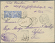 Br Ägypten: 1897. Registered Envelope (shortened) Addressed To Persia Bearing SG 54, 1pi Ultramarine (pair) Tied By Chib - 1915-1921 British Protectorate