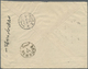 Br Ägypten: 1897. Registered Envelope (shortened) Addressed To Persia Bearing SG 54, 1pi Ultramarine (pair) Tied By Chib - 1915-1921 Protectorat Britannique