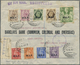Br Britische Militärpost II. WK: 1943, "M.E.F." KGVI 5 P. - 2Sh6P On Registred Airmail Bank-envleope (some Stains - Other & Unclassified