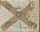 Br Britische Militärpost II. WK: 1943, "M.E.F." 2x 2Sh6P, 2x 9 P And 2x 2½ P On Registered Airmail Bank-envelope - Autres & Non Classés