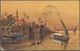 GA Ägypten: 1910. Picture Post Card To France Bearing SG 63, 5m Carmine Tied By 'Rural Service/Rahamani Kafr El Sheik Ha - 1915-1921 British Protectorate