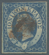 O Ionische Inseln: 1859. 1 Penny, Blau, Voll Bis Bereitrandig, Entwertet Mit Rotem, Stummen Stempel, Sogenannter - Iles Ioniques
