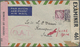 Br Irland: 1942. Air Mail Envelope Addressed To India Bearing SG 119, 6d Claret And SG 120, 9d Violet Tied By Dub - Covers & Documents