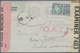 Br Irland: 1944. Air Mail Envelope Addressed To Lndia Bearing SG 116, 3d Blue And SG 112, 1s Turquoise Tied By Ga - Lettres & Documents