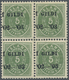 ** Island: 1902, Gildi Overprints, 5a. Green, Perf. 12¾, BLACK Overprint, Block Of Four, Bright Colour, Well Perf - Autres & Non Classés