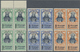 ** Äthiopien: 1943, "OBELISK 3 Nov. 1943" Overprinted Block Of Four Set Of Five Values, All Mint Never Hinged, Very Fine - Ethiopie