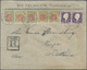 Br Island: 1919, Fine Registered Letter With 1 E. Double Kings In Strip Of Five And 15 A Sigurdsson On Sealed R-l - Autres & Non Classés