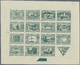 ** Island: 1930, Composite Die Proof Sheet In Dark Olive Green Of Design Plate Only Of The Complete Set Of 16 Val - Other & Unclassified