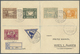 Br Island: 1930, Allthing, All 16 Values On 2 Registered Letters, Mi. For Used 850,- € - Autres & Non Classés