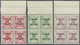 ** Island - Dienstmarken: 1904, Berne Printing, 3a. To 50a., Complete Set As Top Marginal Blocks Of Four, Perf. 1 - Officials