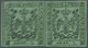 (*) Italien - Altitalienische Staaten: Modena: 1852, 5c. Black On Green, Horiz. Pair, Left Stamp Showing Variety " - Modène