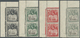 ** Ascension: 1924, KGV Definitives "Badge Of St.Helena", ½d., 1d., 1½d. And 2d., Each As Vertical Pair From The Upper L - Ascension (Ile De L')