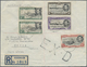 Br Ascension: 1951. Registered Envelope Addressed To Tunis, North Africa Bearing SG 38, ½d Black And Violet, SG 39, 1d B - Ascension