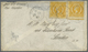 Br Neusüdwales: 1881 (31.12.), Small Cover Bearing Two Singles QV Diadems 8d. Yellow Fine Used With SYDNEY Dupley Cancel - Covers & Documents
