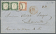 Br Italien - Altitalienische Staaten: Sardinien: 1857, 5c. Dark Emerald Green Horiz. Pair, Cut Into At Base Other - Sardaigne