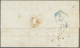 Br Italien - Altitalienische Staaten: Sardinien: 1856, Two 20c. Blue On Folded Envelope Tied By Clear "TORINO 17/ - Sardinia