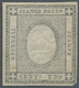 (*) Italien - Altitalienische Staaten: Sardinien: 1861, 1 Cent. Black With Error "digit 2", Unused, Partial Gum (t - Sardaigne