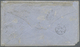 Br Victoria: 1862, 1 Sh Blue Single Franking On Cover From "MELBOURNE" Via Liverpool To Scotland, Envelope With Defects - Storia Postale
