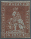 (*) Italien - Altitalienische Staaten: Toscana: 1852: 60 Crazie Red, Three Good Margins, Touched On The Left, The - Toscane