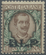 * Italien: 1922, "B.L.P." Overprinted 1 L. Brown Green, Mint Tiny Hinge Remain, Fine And Fresh, Expertised Rayba - Marcophilia