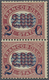 * Italien: 1878, Overprinted Issue Vertical Pair 2c./2 L. Violet Red, Mint Hinged, Fine And Fresh, Michel Catalo - Marcophilia