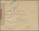Br Australien: 1918. Stampless Envelope Addressed To France With Circular 'Passed/D.C.C. Aust' In Blue And 'Opened By Ce - Other & Unclassified