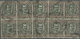 O Italien: 1910, 10 L. Olive Rose Cancellaed Block Of Ten, Few Perfs Apart, Fine And Scarce, Sassone Catalogue V - Marcophilie