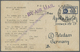 GA Australien - Ganzsachen: 1947 (21.1.), POW Airmail Postcard 6d Blue Used From Melbourne (B-Compound No.1 Tatura) To P - Postal Stationery