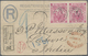 GA Barbados: 1899. Barbados Registered Postal Stationery Envelope 'One Penny' Pink Upgraded With SG 116, 1/4d Grey And C - Barbados (1966-...)