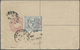 GA Barbados: 1899. Barbados Registered Postal Stationery Envelope 'One Penny' Pink Upgraded With SG 116, 1/4d Grey And C - Barbados (1966-...)