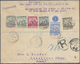 Br Barbados: 1901, Six Colour Franking By The Values Of One Farthing Up To Five Pence On Registered Cover Via London To  - Barbados (1966-...)