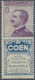 * Italien - Zusammendrucke: 1924, Francobolli Pubblicitari 50c. Violet Blue "COEN", Mint Regummed, Fine And Fres - Unclassified