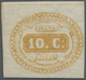 ** Italien - Portomarken: 1863, 10 C Yellow Mint Never Hinged, Signed And Cert. Carraro, Mi * Already 2.000.- (Sa - Taxe