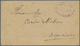 Br Bolivien: 1870 (ca.), Stampless Cover With Violet Oval Hs. 'BOLIVIA / FRANCA / CHALLAPATA' Addressed To Colquechaca,  - Bolivie