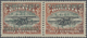 * Bolivien: 1930, Zeppelin 5 C. On 10 C., Horizontal Pair, Left Stamp With Double Overprint (one Inverted), Right Stamp  - Bolivia