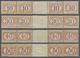 ** Italien - Portomarken: 1890/1894, 10c., 30c., 40c. And 50c., Four Values In Horiz. Gutter Pairs, Normally Perf - Postage Due