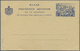 GA Italienische Besetzung 1941/43 - Griechenland: 1941, CORFU, Stationery Card 2dr. Blue With "CORFU" Overprint, - Cefalonia & Itaca