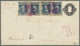 GA Brasilien - Ganzsachen: 1884. Registered Postal Stationery Envelope 200r Black (very Lightly Vert. Fold On Left Side  - Interi Postali