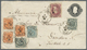 GA Brasilien - Ganzsachen: 1886. Postal Stationery Envelope 200r Black Upgraded With Dom Pedro Yvert 40, 80r Carmine Mix - Postal Stationery