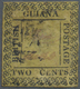 O Britisch-Guyana: 1862 2c. Black On Yellow, Frame As SG Type 12, Used And Cancelled By Numeral "A0..." In Oval Of Bars, - British Guiana (...-1966)