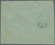 Br Lettland: 1919, 35 Kap. Brown, Two Single Stamps Tied By Provinsional Double Line "MARIENBOUG...." To Register - Latvia